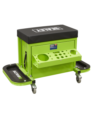 Mechanic's Utility Seat & Toolbox - Green