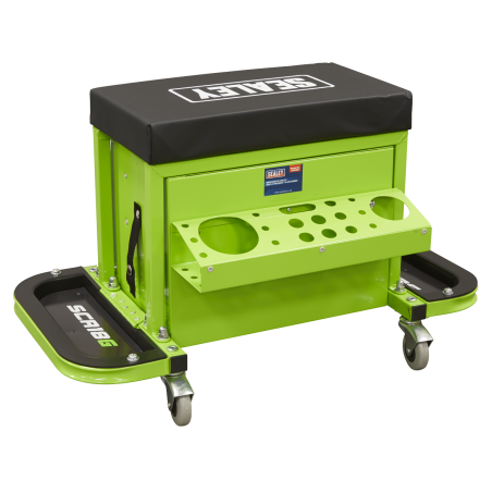 Mechanic's Utility Seat & Toolbox - Green