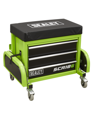 Mechanic's Utility Seat & Toolbox - Green