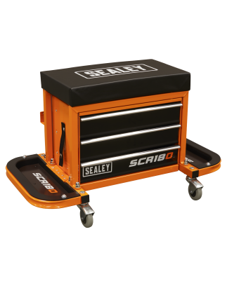 Mechanic's Utility Seat & Toolbox - Orange