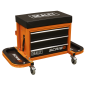 Mechanic's Utility Seat & Toolbox - Orange