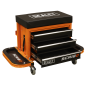 Mechanic's Utility Seat & Toolbox - Orange