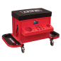 Mechanic's Utility Seat & Toolbox - Red