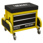 Mechanic's Utility Seat & Toolbox - Yellow