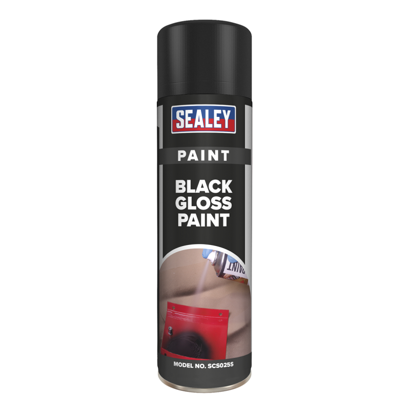 Black Gloss Paint 500ml Pack of 6