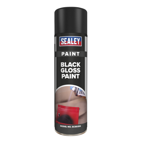 Peinture Noir Brillant 500 ml Paquet de 6