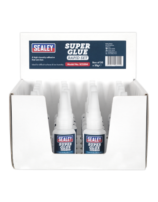 Super Glue Rapid Set 20g Paquet de 20