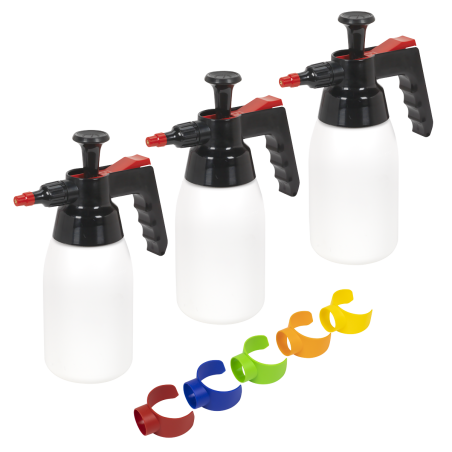 Premium Pressure Solvent Sprayers 1L & Colour-Coded Caps Combo