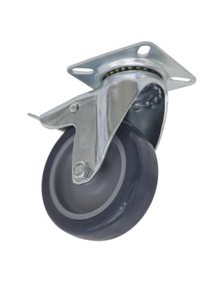 Castor Wheel Swivel Plate with Total Lock Ø75mm