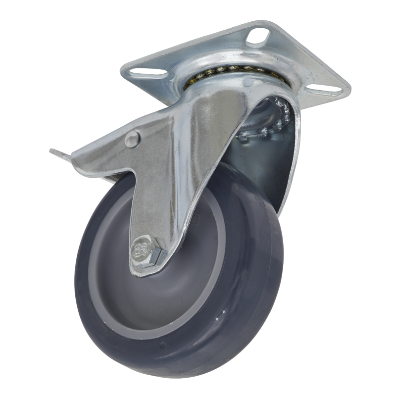 Castor Wheel Swivel Plate with Total Lock Ø75mm