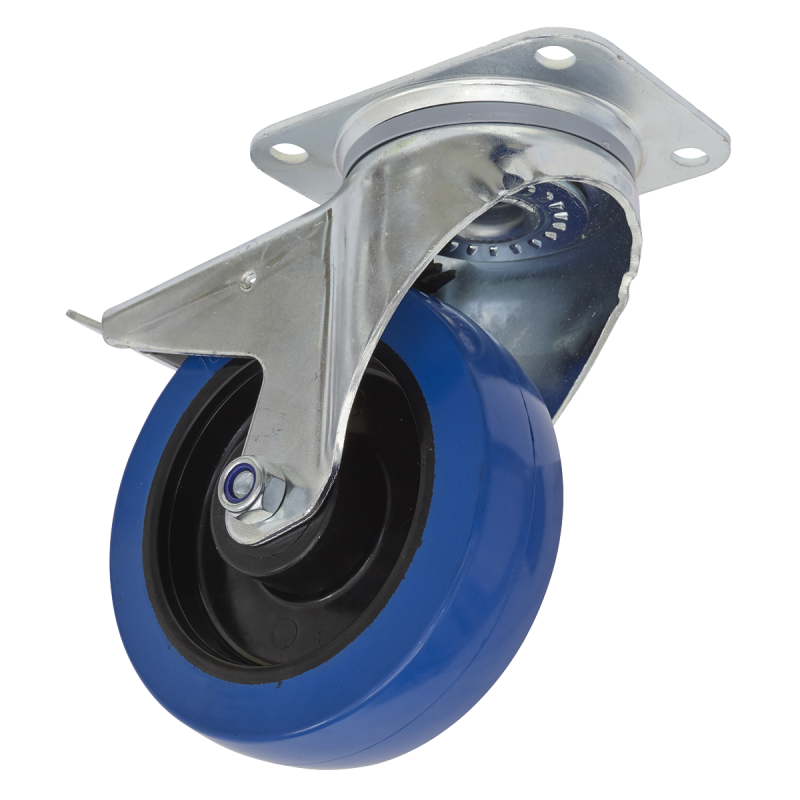 Castor Wheel Swivel Plate with Total Lock Ø160mm