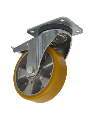 Castor Wheel Swivel Plate with Total Lock Ø160mm