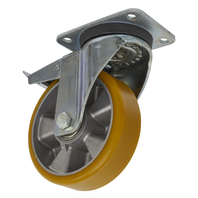 Castor Wheel Swivel Plate with Total Lock Ø160mm