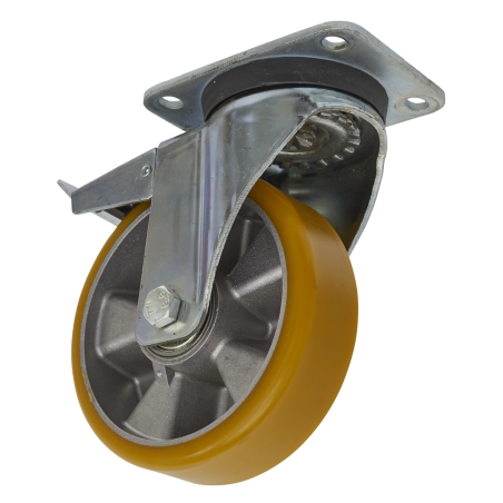 Castor Wheel Swivel Plate with Total Lock Ø160mm