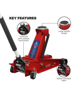 Trolley Jack with Super Rocket Lift 3 Tonne