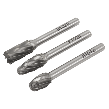 Tungsten Carbide Rotary Burr Set 3pc Ripper/Coarse