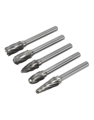 Tungsten Carbide Rotary Burr Set 5pc Ripper/Coarse