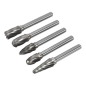 Tungsten Carbide Rotary Burr Set 5pc Ripper/Coarse