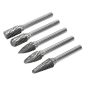 Tungsten Carbide Rotary Burr Set 5pc