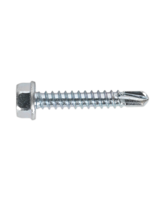 Self-Drilling Screw 4.2 x 25mm Hex Head Zinc Pack of 100