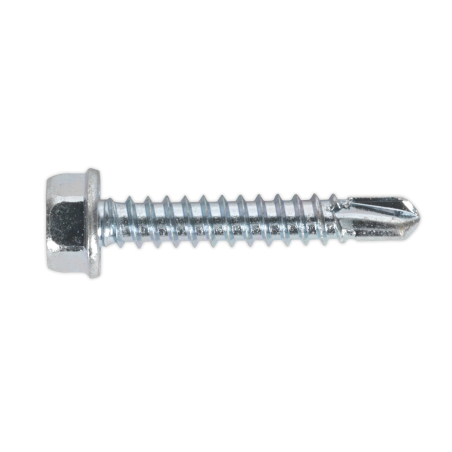 Self-Drilling Screw 4.2 x 25mm Hex Head Zinc Pack of 100