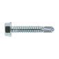 Self-Drilling Screw 6.3 x 38mm Hex Head Zinc Pack of 100