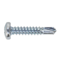 Self-Drilling Screw 4.8 x 25mm Pan Head Phillips Zinc Pack of 100