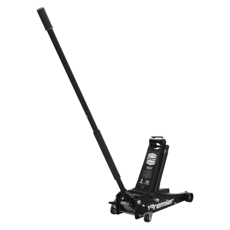 Premier Low Profile Trolley Jack with Rocket Lift 3 Tonne - Black