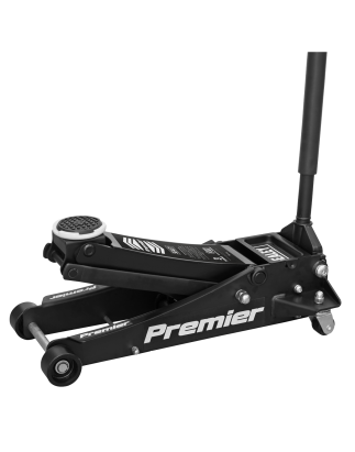 Premier Low Profile Trolley Jack with Rocket Lift 3 Tonne - Black