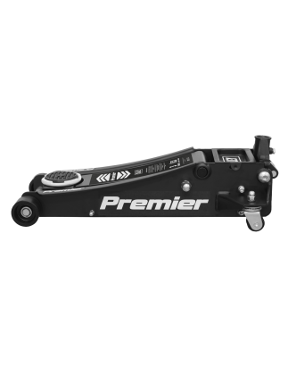 Premier Low Profile Trolley Jack with Rocket Lift 3 Tonne - Black