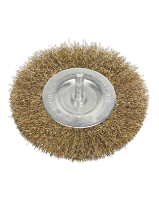 Brosse Fil Plat Serti Ø100mm Arbre Ø6mm