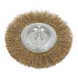 Brosse Fil Plat Serti Ø100mm Arbre Ø6mm