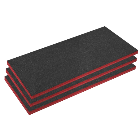 Easy Peel Shadow Foam® Rouge/Noir 50mm - Paquet de 3