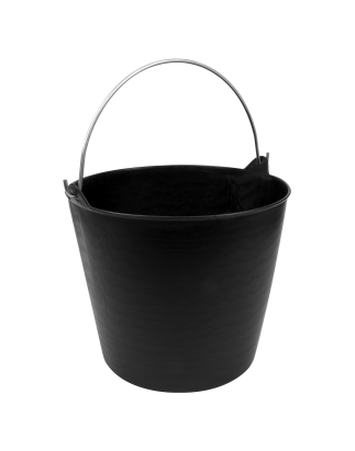 Heavy-Duty Flexi Tub 26L with Metal Handle - Black