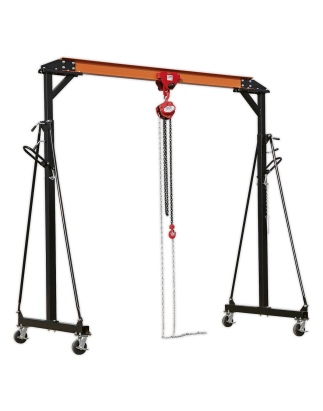 Portable Lifting Adjustable Gantry Crane 1 Tonne