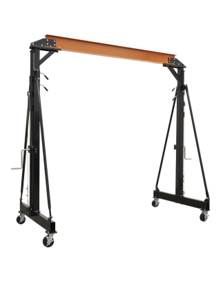 Portable Adjustable Gantry Crane with Geared Trolley Combo 2 Tonne