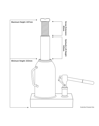 Cric-bouteille 10 tonnes