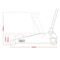 Cric roulant Premier 3 tonnes et supports d'essieu (paire) 3 tonnes par support Combo