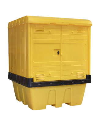 IBC Spill Pallet with Weathertight Hardcover