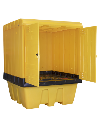 IBC Spill Pallet with Weathertight Hardcover