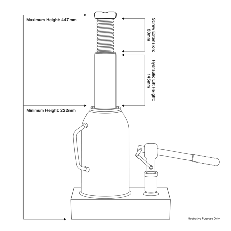 Cric-bouteille 8 tonnes