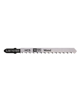 Jigsaw Blade Hard Wood Downward Cut 100mm 10tpi - Pack of 5