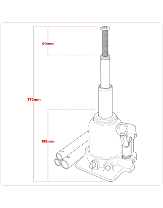 Cric-bouteille télescopique 2 tonnes