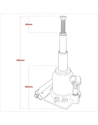 Cric-bouteille télescopique 4 tonnes