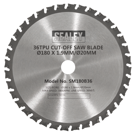 Cut-Off Saw Blade Ø180 x 1.9mm/Ø20mm 36tpu