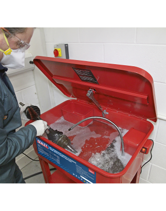 Laveuse de pièces d'atelier avec fonction Turbo 50L