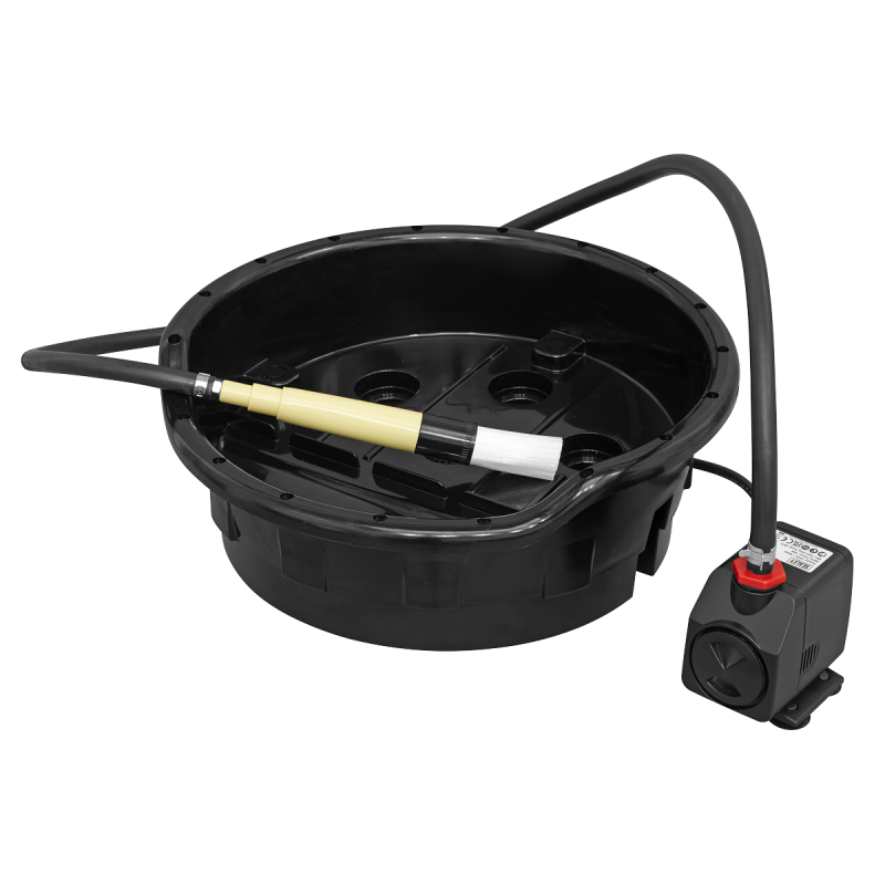 Portable Parts Washer Bucket with Brush 14L