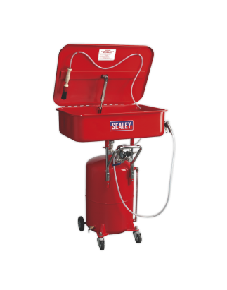 Laveuse de pièces mobile pneumatique 50L avec réservoir 65L