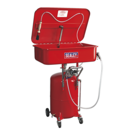 Laveuse de pièces mobile pneumatique 50L avec réservoir 65L