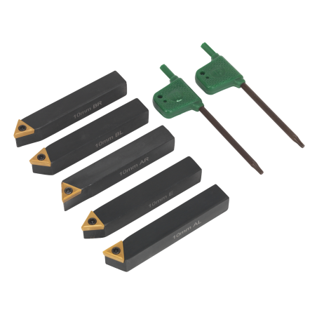 Indexable Lathe Turning Tool Set 10mm 5pc